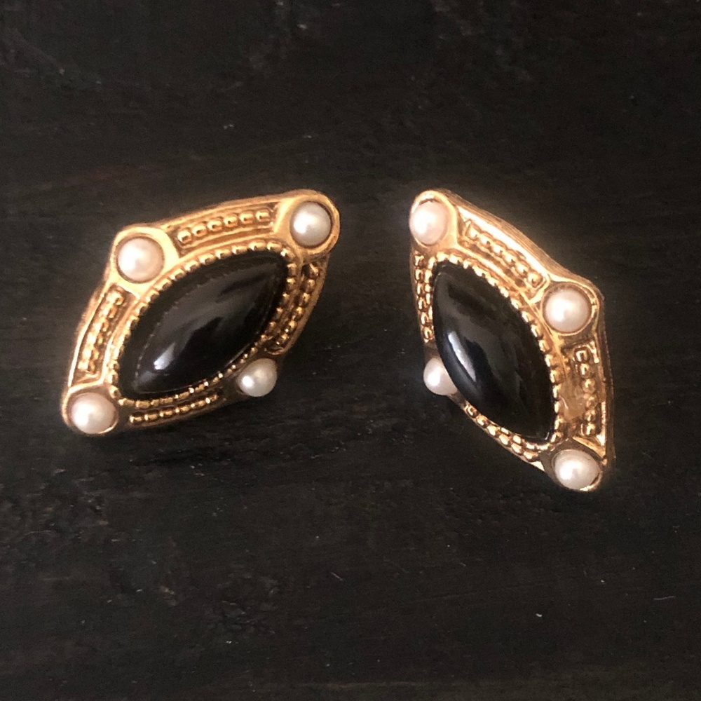 Ornate Gold Stud Earrings